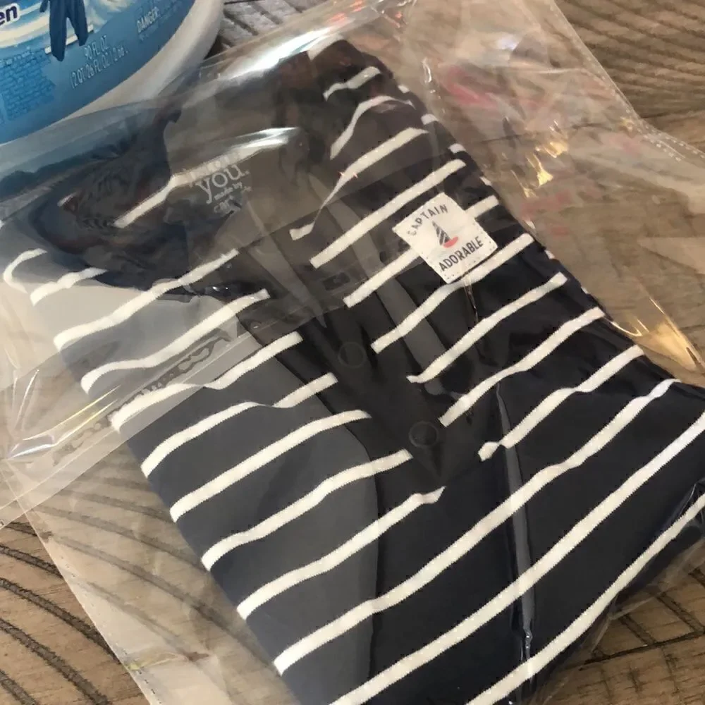 Captain 👩‍✈️ 👩‍✈️ Adorable! Carters Onesie Snap Bottom for Easy In and Out.